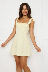 Skyline Effect Mini Dress Yellow