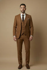 Men’s Three-Piece Wedding Guest Suit – Tailored Slim Fit Jacket, Waistcoat and Trousers for Formal Celebrations