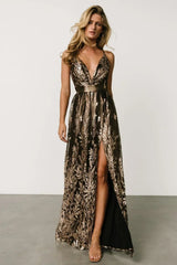 Eirena Sparkle Gown | Bronze + Gold