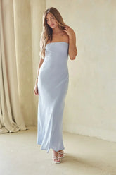Britt Strapless Tie Back Maxi Dress