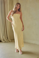 Britt Strapless Tie Back Maxi Dress