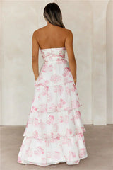 Sunlit Serendipity Strapless Maxi Dress Floral