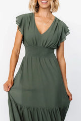 Adelina Maxi Dress | Dark Sage