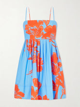 Leo floral-print cotton-poplin midi dress