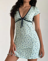 Vaiso Mini Dress in Pretty Petal Green