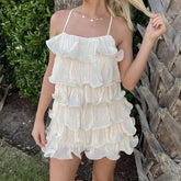 Layer Ruffles Cami Mini Dress