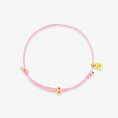 Pink Initial Charm Bracelet