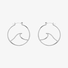 Large Wave Hoop Earrings
