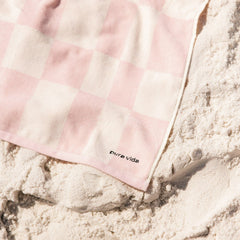 Pink & White Checkerboard Towel