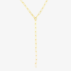 Paperclip Chain Lariat Necklace