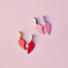 Harper Enamel BFF Heart Charm Set