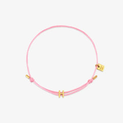 Pink Initial Charm Bracelet