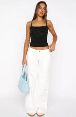 Sorbet Days Cargo Pants White