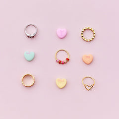 Enamel Bead Fidget Ring