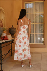 Fleeting Moments Floral Mini Dress Red