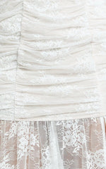 Adana Maxi Dress - Lace Fit And Flare Dress in White