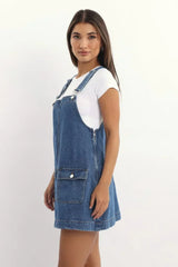 Blue Overall Mini Dress